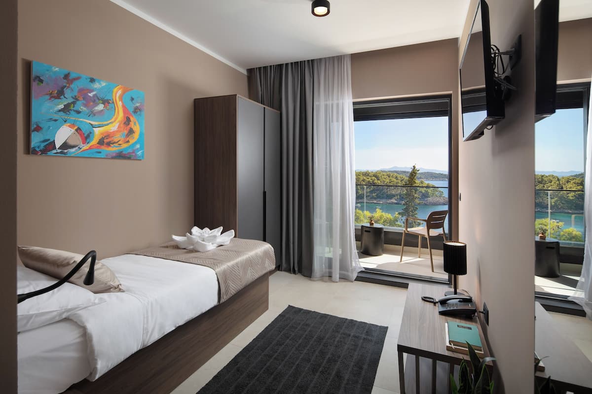 Superior Single Room, Balcony, Sea View | View from room
