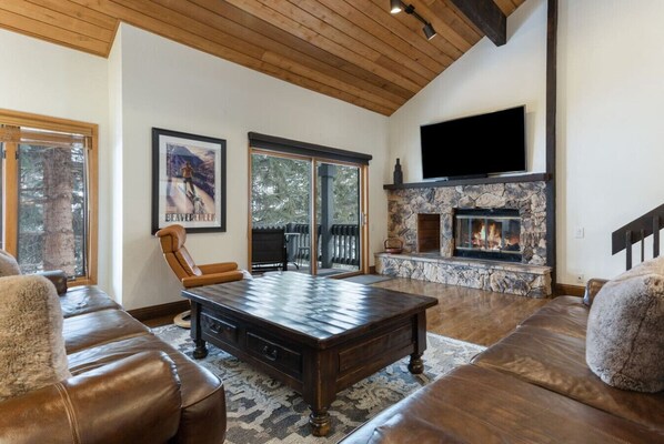 TV, fireplace, stereo