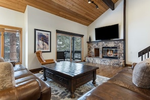 TV, fireplace, stereo