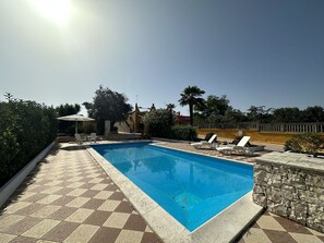 Swimming Pool, Blue, Water, Resort, Composite Material, Water Feature, Flagstone, Shade, Eco Hotel, Tile