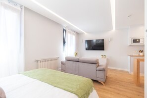 1 chambre, fer et planche à repasser