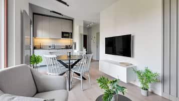 City-Apartment | Eigene Kochnische | Kühlschrank, Wasserkocher mit Kaffee-/Teezubehör, Wasserkocher