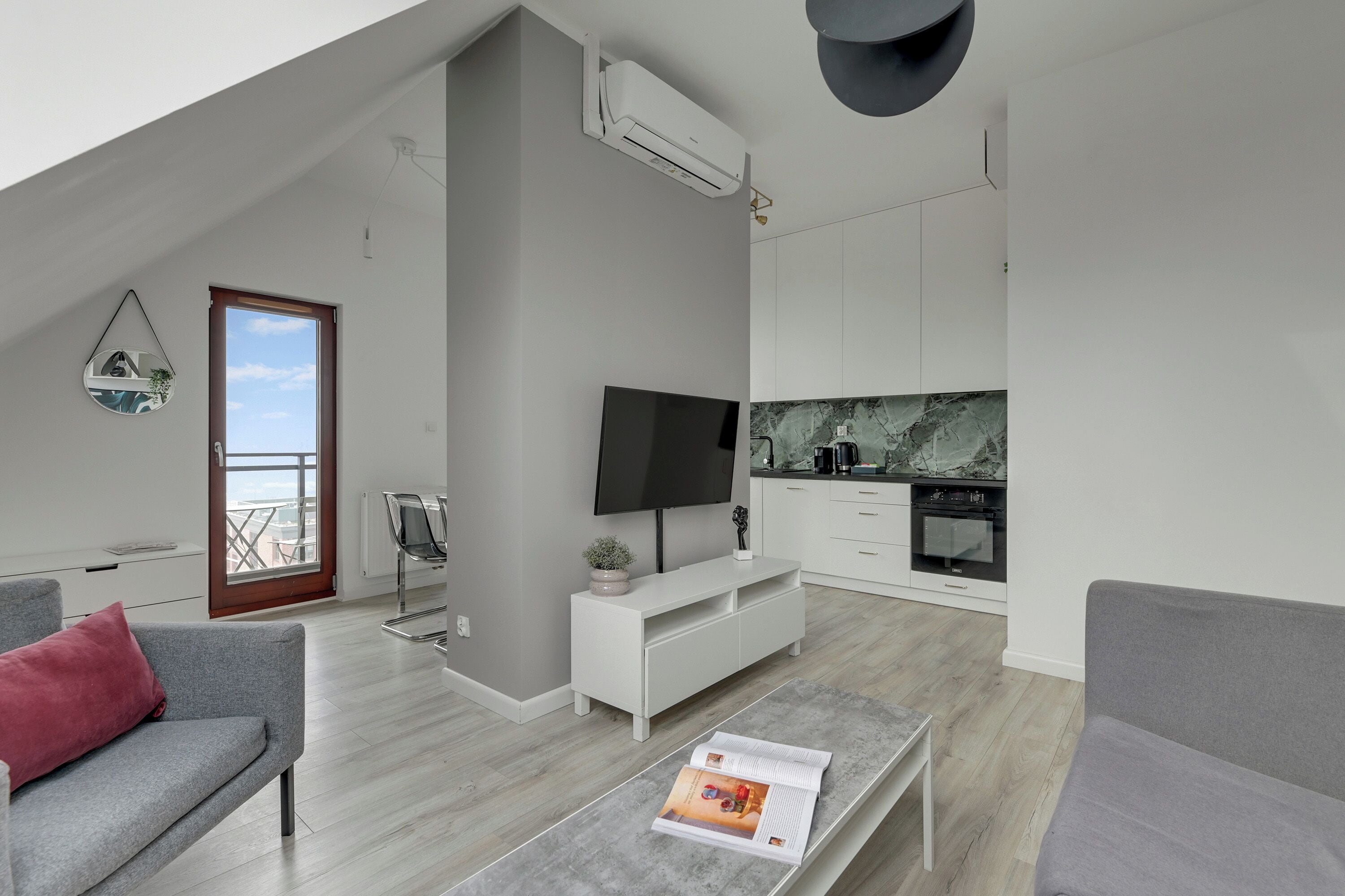 Superior Apartment, 3 Bedrooms, Air conditioning | Living area | 50-inch flat-screen TV with cable channels