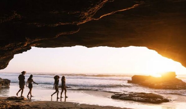 Beach nearby, sun-loungers