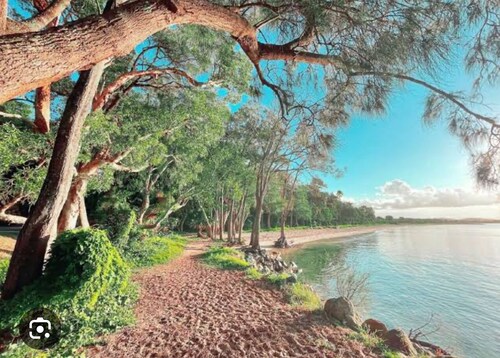 5 bedroom Beach house - 13m pool & Lake at back door - sleeps 13