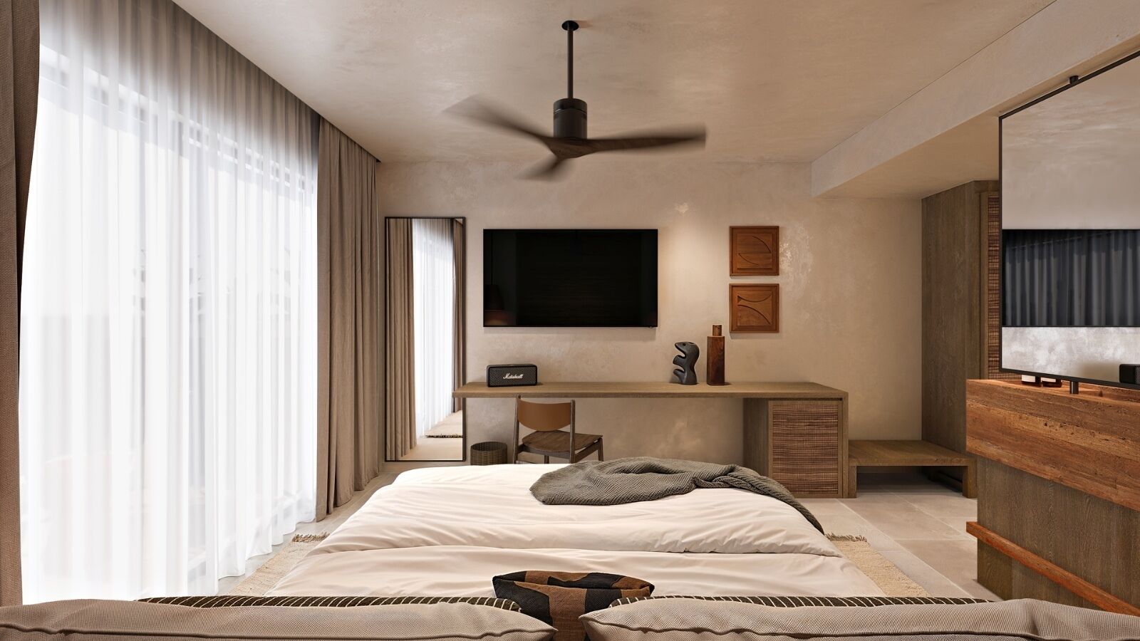 In-room safe, desk, laptop workspace, blackout drapes