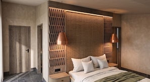 In-room safe, desk, laptop workspace, blackout curtains - Nalu Resort & Spa (Rethymno)