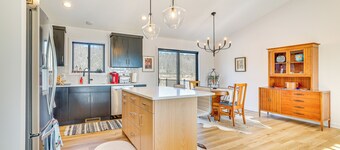 Deck w/ Forest Views: Modern Home in Rochester!