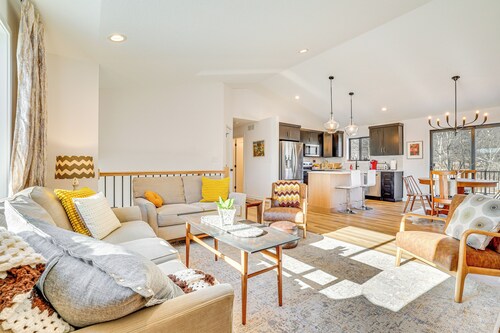 Deck w/ Forest Views: Modern Home in Rochester!