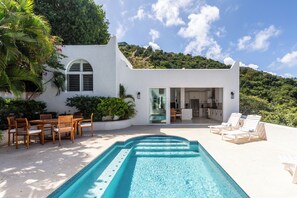 Outdoor pool, a heated pool - VILLA SANTORINI - walk to beach and restaurants from this luxurious masterpiece (Tortola)