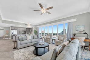 Condo, 4 Bedrooms | Living area - Phoenix Gulf Towers 1508 4 Bedroom Condo (Orange Beach)