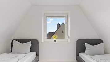 2 Schlafzimmer, Reisekinderbett, kostenloses WLAN, Bettwäsche