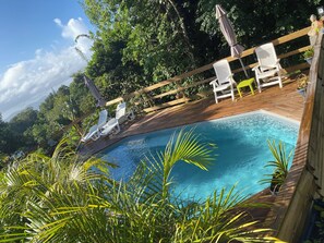 Piscine extérieure, piscine chauffée