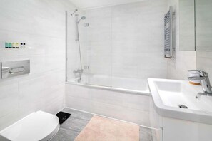Ducha, secador de pelo y champú