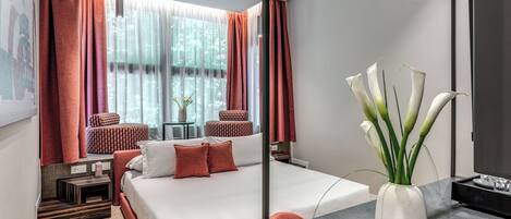 Literie de qualité, couette en duvet, minibar, coffre-fort