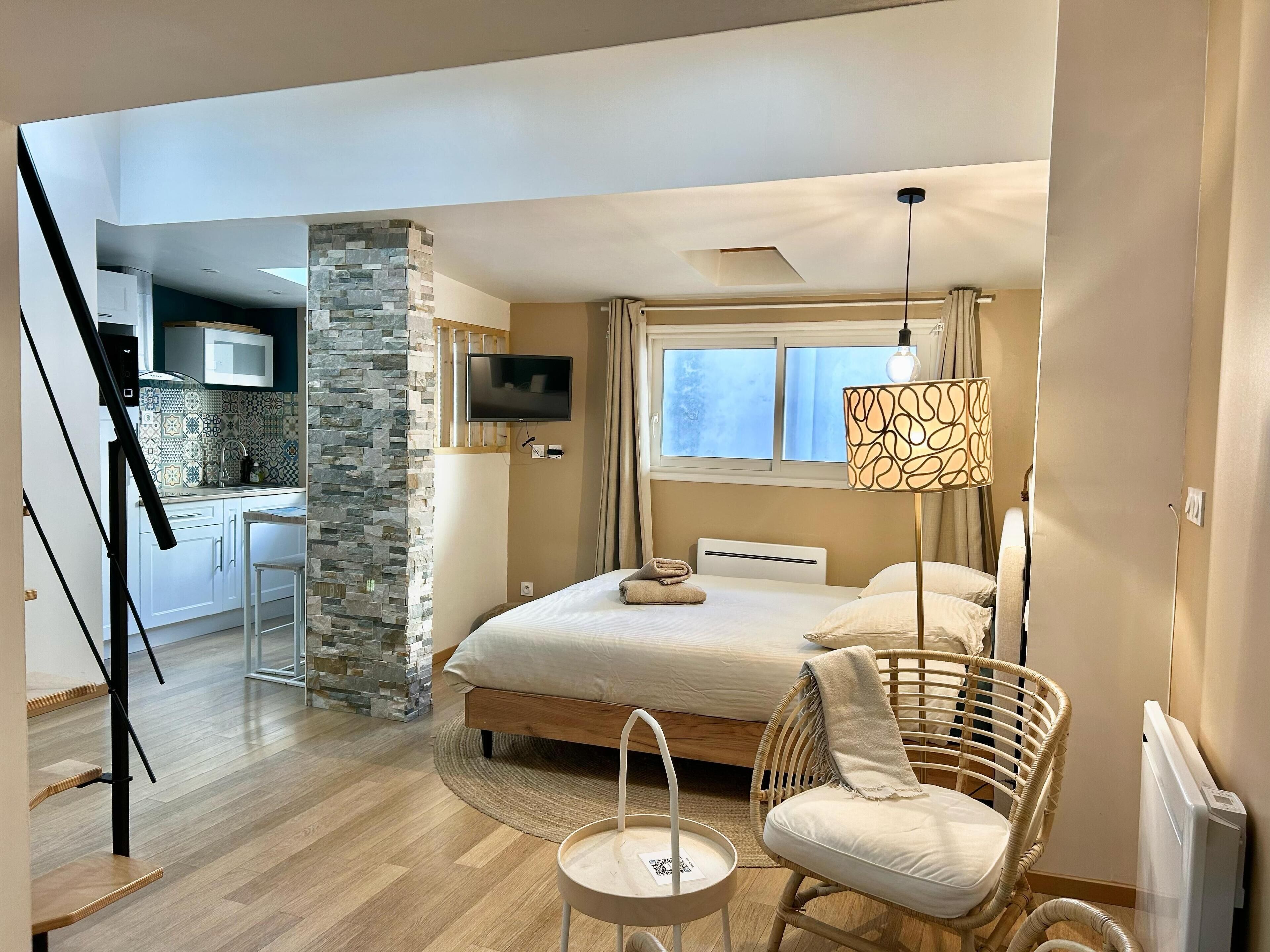 2 quartos, ferros/tábuas de passar roupa, Wi-Fi de cortesia