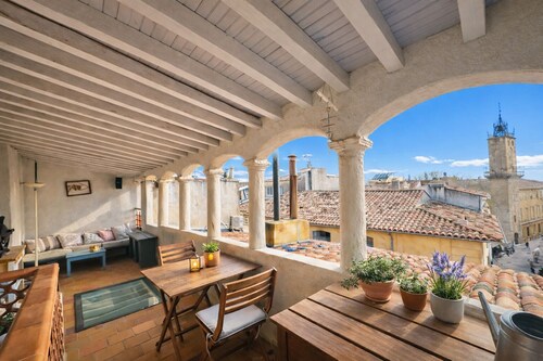 Toit Vieil Aix-Terrasse vue exceptionnelle toit centre ville