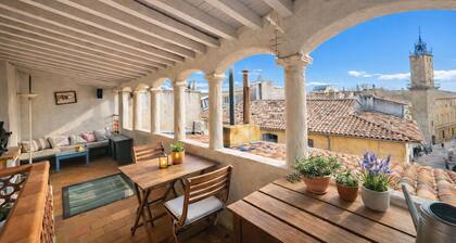 Toit Vieil Aix-Terrasse vue exceptionnelle toit centre ville