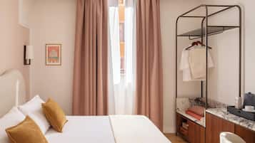 Hypo-allergenic bedding, in-room safe, individually decorated