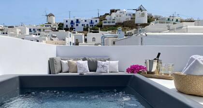 Mykonos 22 Superb Town Penthouse With Jacuzzi Spa