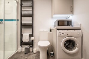 Hair dryer, towels