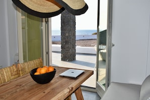 Family Villa, Private Pool, Sea View | Living area - NORTHIA LUXURY VILLAS (Oia)