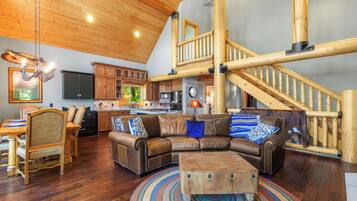 Televisión y chimenea