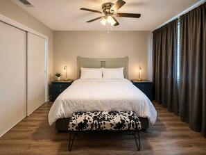 2 bedrooms, iron/ironing board, WiFi, bed sheets