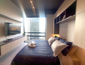 1 chambre, fer et planche à repasser, accès Internet, draps fournis