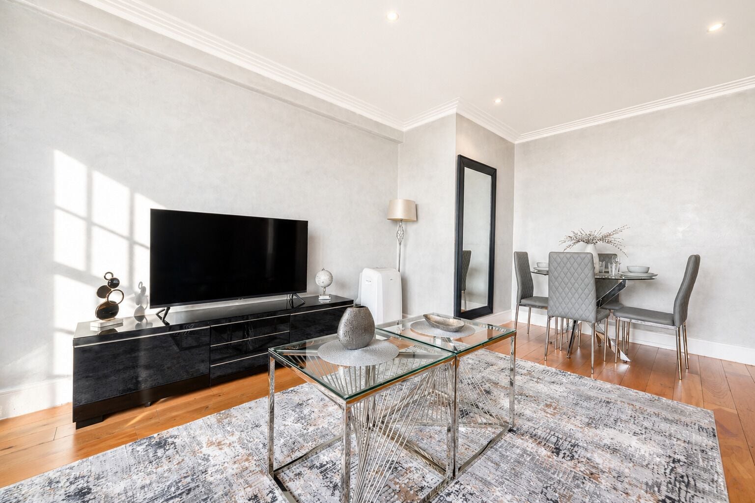 Superior Apartment, 2 Bedrooms | Living area | 50-cm Smart TV with digital channels