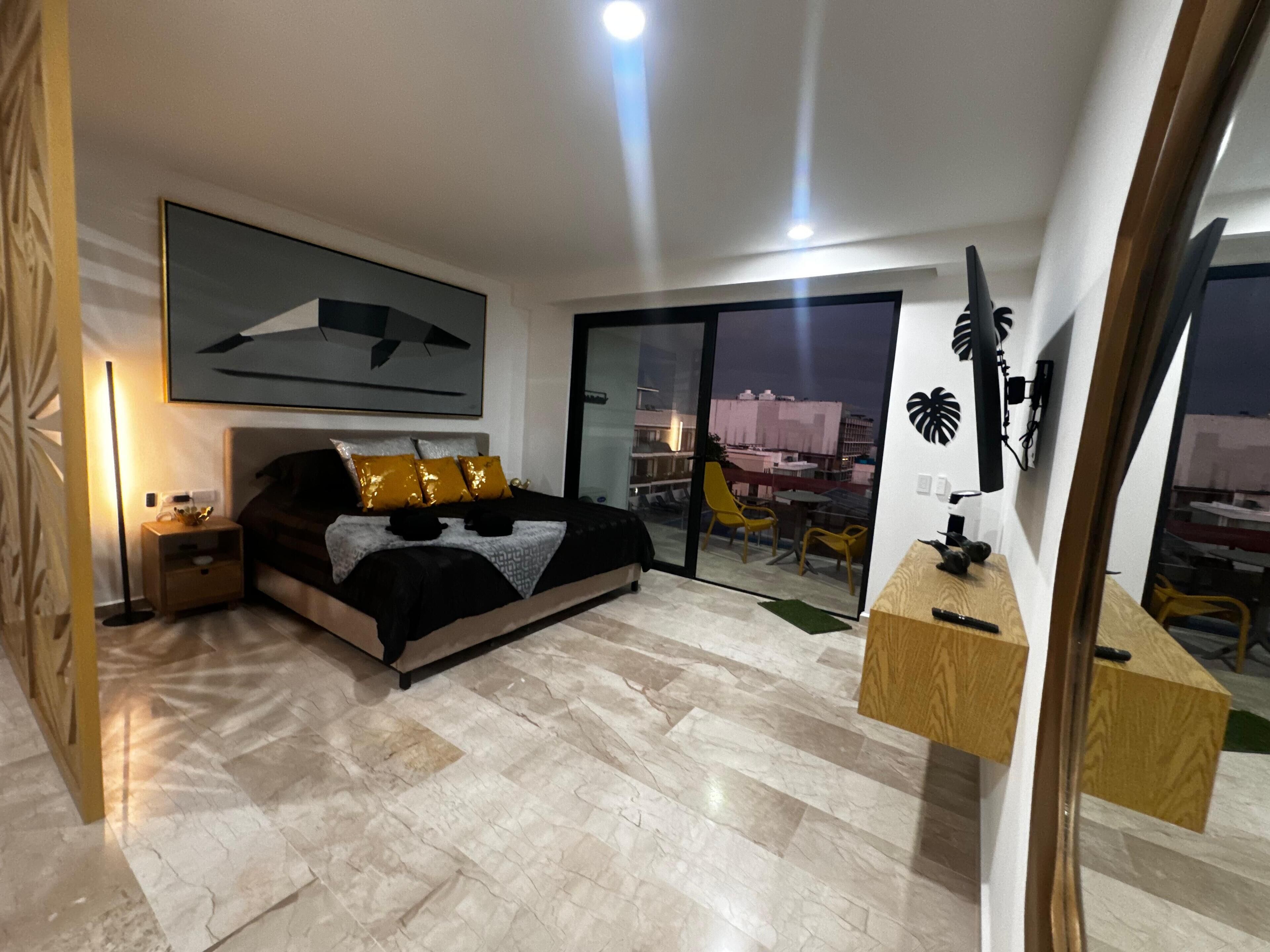 Studio – comfort, balkong, byutsikt | Wi-fi (inkludert)