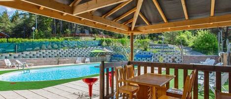 A heated pool