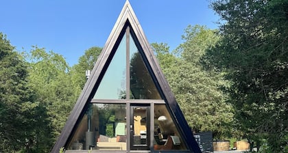 A Delightful A-Frame on 20-Acres with Hiking Trails, Hot Tub, Wifi, and More