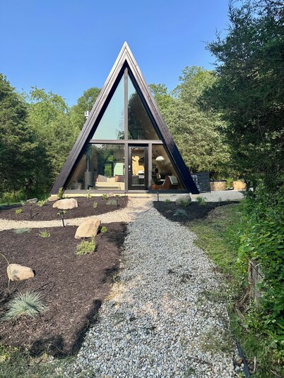 A Delightful A-Frame on 20-Acres with Hiking Trails, Hot Tub, Wifi, and More