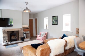 Smart-tv en een open haard