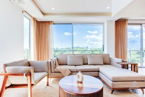 Apartment, 3 Bedrooms, Balcony | Living area | TV