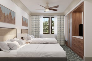 2 bedrooms, premium bedding, in-room safe, iron/ironing board