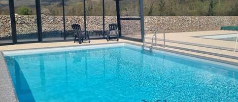 Indoor pool, a heated pool