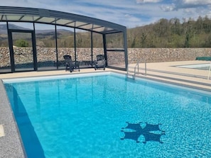 Indoor pool, a heated pool