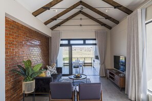 Smart TV y chimenea 