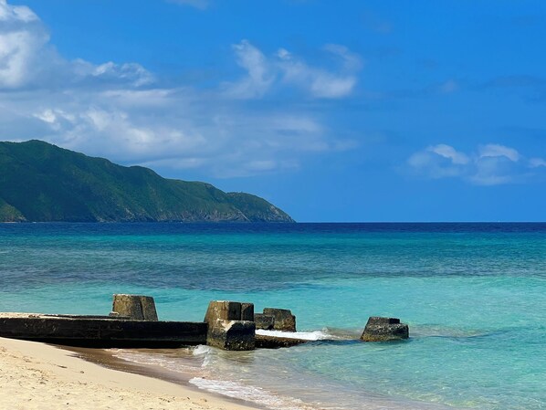 Sun-loungers, beach towels