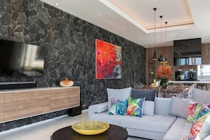 Living area - Elegant Villa Anar 5 Bed Luxury Beachfront Near Four Seasons (Koh Samui)