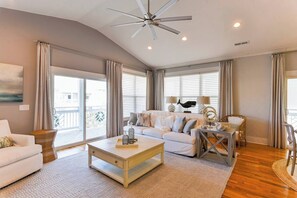 TV, fireplace - Where The 3Cs Gather! -Welcome to Coastal Elegance (Carolina Beach)