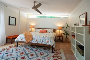 4 bedrooms, desk, iron/ironing board, travel crib