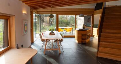 A contemporary Welsh Eco house, set in an acre of land nestled on the Preseli Hills above the sea