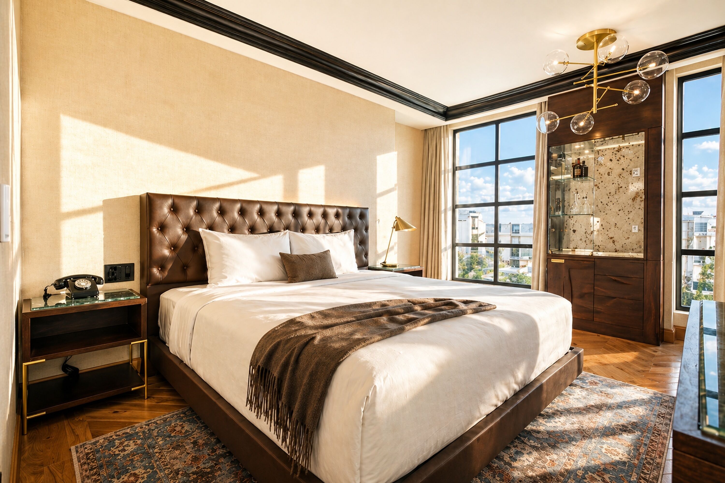 Hypo-allergenic bedding, in-room safe, desk, laptop workspace