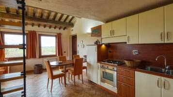 Frigorifero, microonde, forno, piano cottura