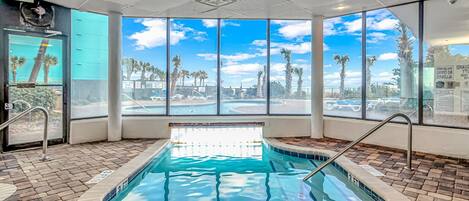 Indoor pool, a heated pool