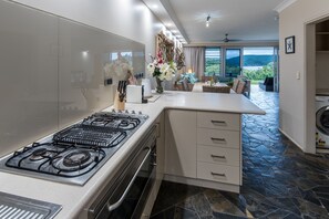 Fridge, microwave, dishwasher, electric kettle