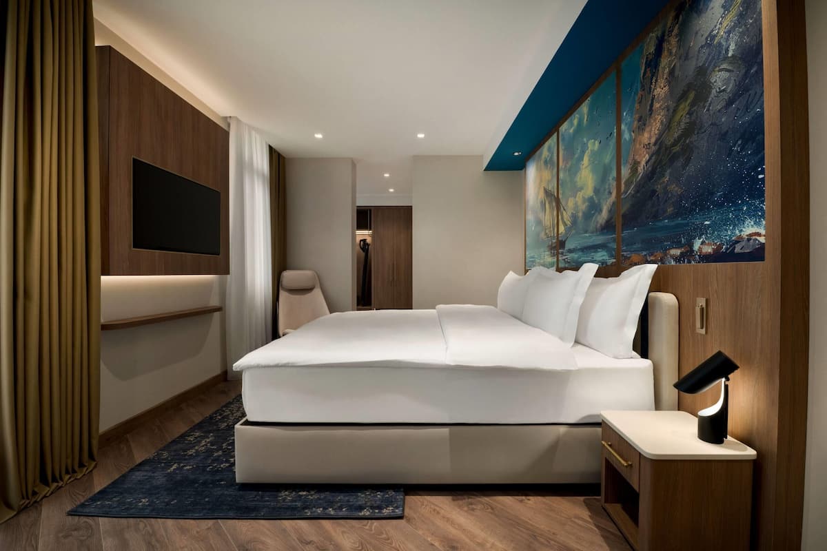 Suíte júnior | 1 quarto, roupas de cama de algodão egípcio, roupas de cama premium